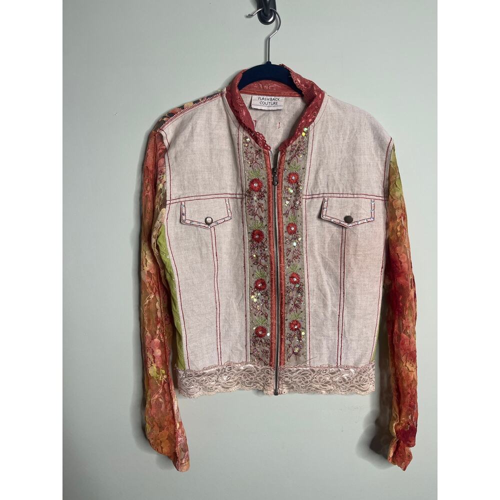 Flashback Couture Lightweight Zip Up Jacket Smll
